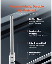 Sugfit 18-Piece Extra Long Allen Hex Bit Set for Hard-to-Reach Applications