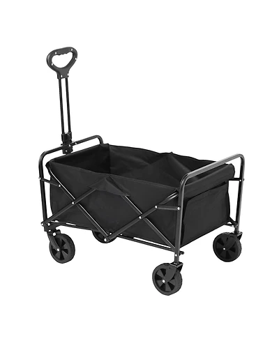 Sugift Compact Folding Wagon with All-Terrain Wheels & 220 lbs Capacity