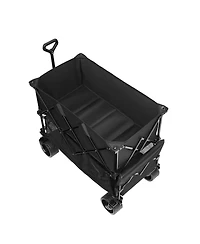 Sugfit 400L Double Decker Wagon with Extended Handle & Heavy-Duty Frame