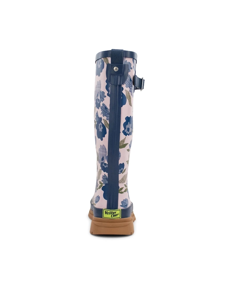 Western Chief Women's Bold Blossoms Tall Rain Boot