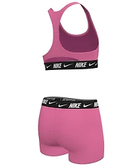Nike Girls' 7-16 Racerback Swim Bikini Top and Shorts, 2-Piece Set