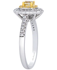 Le Vian Fancy Light Yellow Diamond (0.37 ct. t.w.) & Vanilla Diamond (0.29 ct. t.w.) Couture Ring in Platinum