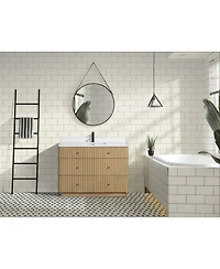 Ari Bath, La Jolla 48", Freestanding, Oak Finish