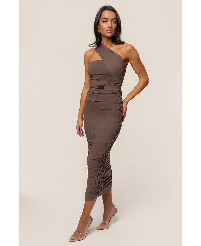 Jluxlabel Women's Opulent Ruched Midi Dress