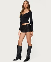 Edikted Women's Soria Ruched Cut Out Top