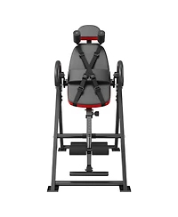 Sugfit Heavy Duty Inversion Table 300 Lb Capacity Back Stretcher with Headrest Red Black