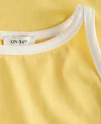 On 34th Women's Ringer-Trim Sleeveless Knit Midi Dress, Macy's Exclusive