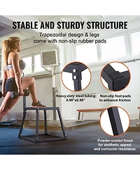 Sugift Plyo Jump Box Set 12/18/24" Agility Training Box Black