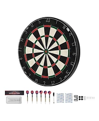 Sugift Dartboard Set with 6 Darts and Score Kit 17.7" Self-Healing Sisal Board