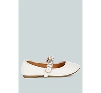 London Rag Womens Kavana Charms Embellished Flat Mary Janes