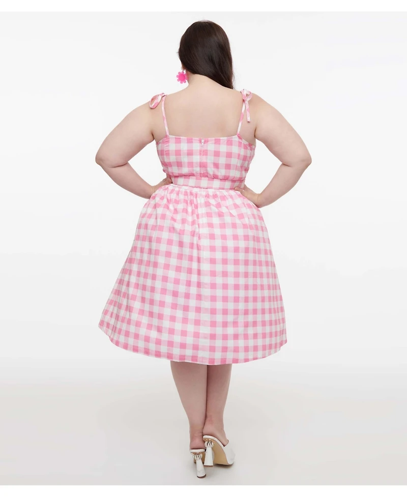 Unique Vintage Plus 1950s Bobbie Swing Dress