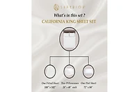 Superior Egyptian Cotton 530 Thread Count Solid Deep Pocket Sheet Set, California King