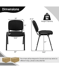 Ecooso Office Chair with Metal Frame and Padded Cushions for Conference Room