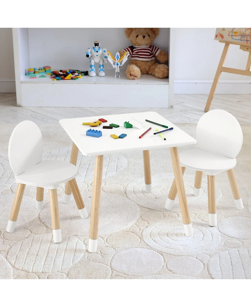 Slickblue Kids Table and 2 Chairs Set for Art Craft Reading and Learning Activities