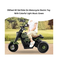 Bruce & Shark 6V 3-Wheel Kids Motorcycle for Ages 1-3, Electric Toy with Light Music