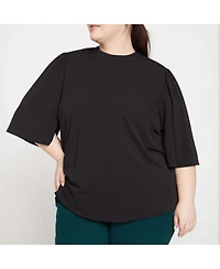 Universal Standard Women's Crepe Jersey Capelet Blouse