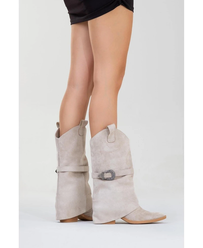 Prologue Shoes Women's Okus Buckle Block Heel Boot