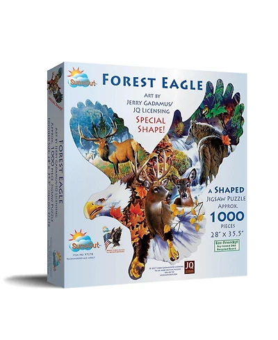 Forest Eagle 1000 piece Jigsaw Puzzle for Adults Special Shape
