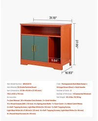 Cozito Modern Wooden Litter Box Enclosure with Storage Shelf