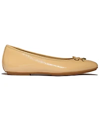 FitFlop Women's Delicato Bow Textured Patent-Leather Ballet Flats