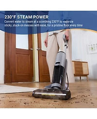 Tineco Go Steam 3-in-1 Floor Washer, Steam-Powered Wet Dry Cleaning, Fast Drying, Self Cleaning