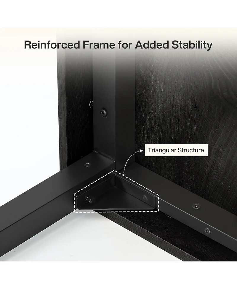 Tribesigns Farmhouse Dining Table for 4-6 People, 55 Inches Industrial Rectangular Kitchen Dinner