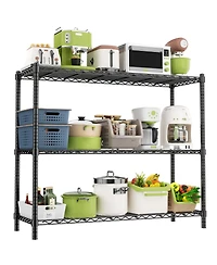 Lovmor 3-Tier 48 in W x 47 in H x 20 in D Height Adjustable Garage Wire Shelving Unit