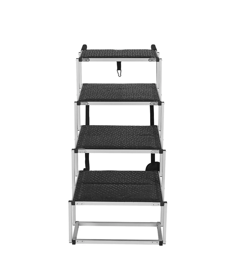 Cozito 4-Step Aluminum Folding Pet Stairs for Cars, Holds up to 250 lbs