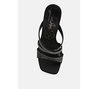 wapit rhinestone embellished straps sandals