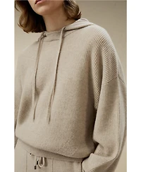 Lilysilk Women's 100% Cashmere Detachable Hoodie