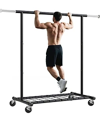 Raybee Clothing Rack for Hanging Clothes, Rolling Clothes Rack Load 250LBS, Metal Clothes Racks