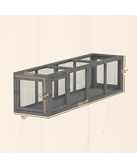 PawHut Outdoor Cat Tunnel, Extendable Pet Enclosure with 3 Doors,