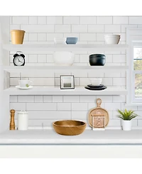 Sorbus 3 Pack 55 Inch Wall Mounted Floating Shelves - for Bathroom, Decor Bedroom, Kitchen, Living Room, Book Storage