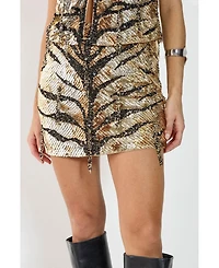 Nasty Gal Women's Tassel Sequin Mini Skirt
