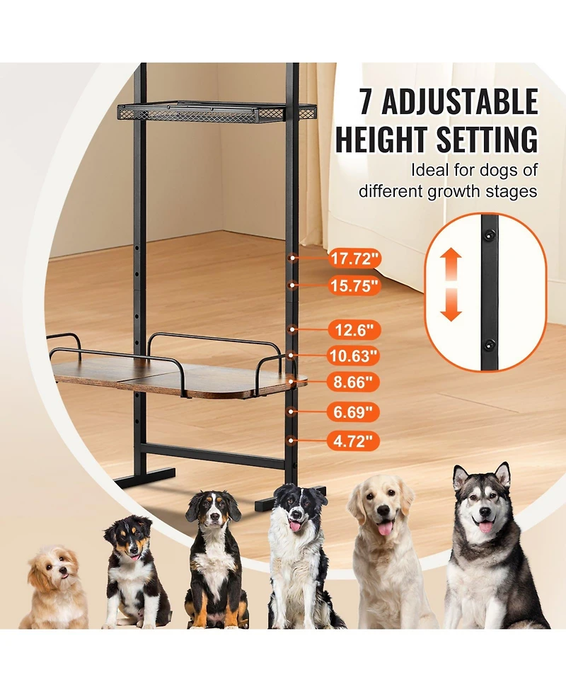 Cozito Elevated Pet Feeding Station with Storage Shelves