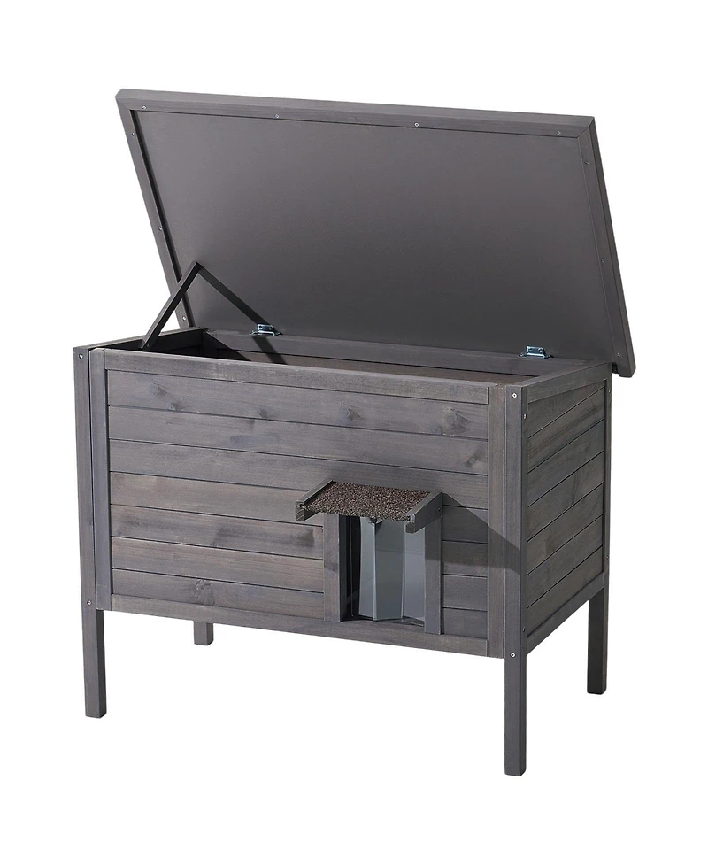 Cozito 34" Heated & Insulated Wooden Outdoor Cat House