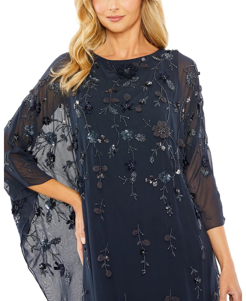 Mac Duggal Women's Floral Embellished Trapeze Gown.