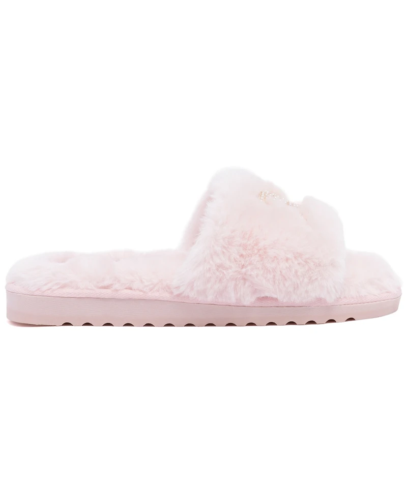 Juicy Couture Women's Herin Plush Logo Slippers