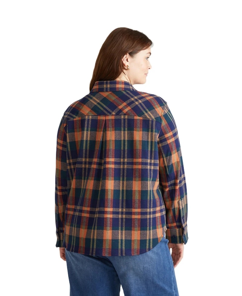Universal Standard Women's Plus Maine Stretch Flannel Shirt