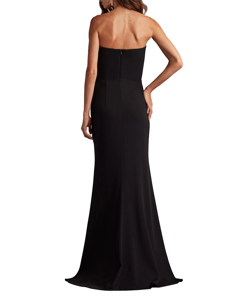 Tadashi Shoji Women's Sirota Center-Front Ruffle Gown