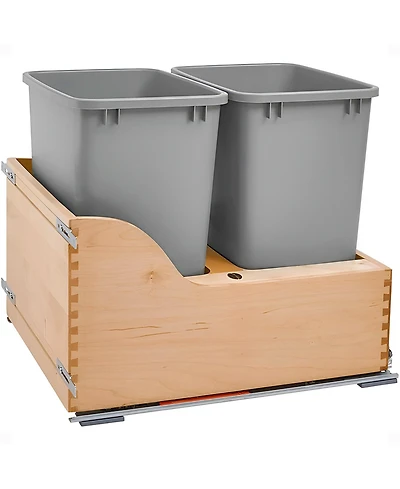 Rev-a-Shelf Double Pullout Trash Cans 35 qt. w/ Soft-close Slides, 4WCSC-2135DM-2