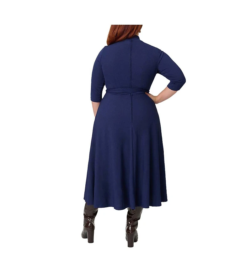 Unique Vintage Plus 1950s Turtleneck Midi Dress