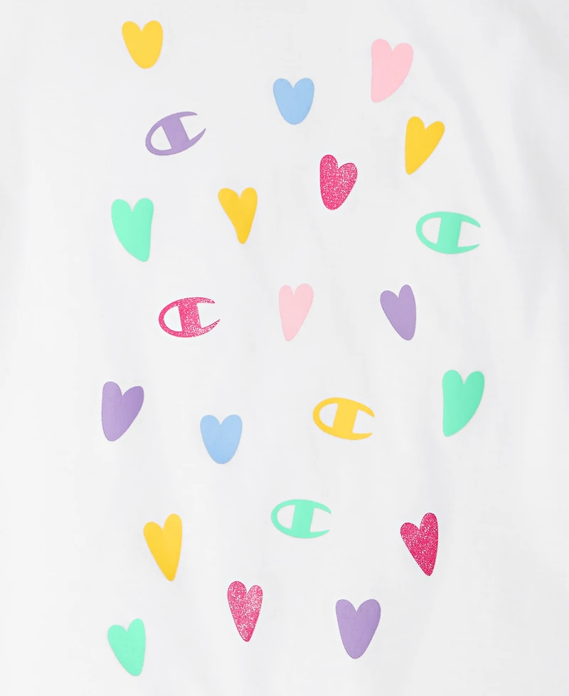 Champion Girls' 7-16 Multi Heart T-Shirt
