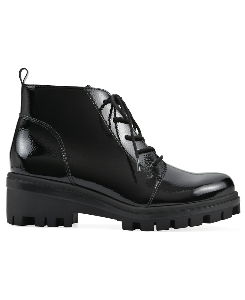 White Mountain Women's Tariq Lug Sole Lace-up Booties