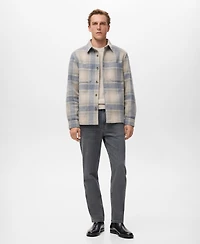Mango Men's Check Flannel Overshirt