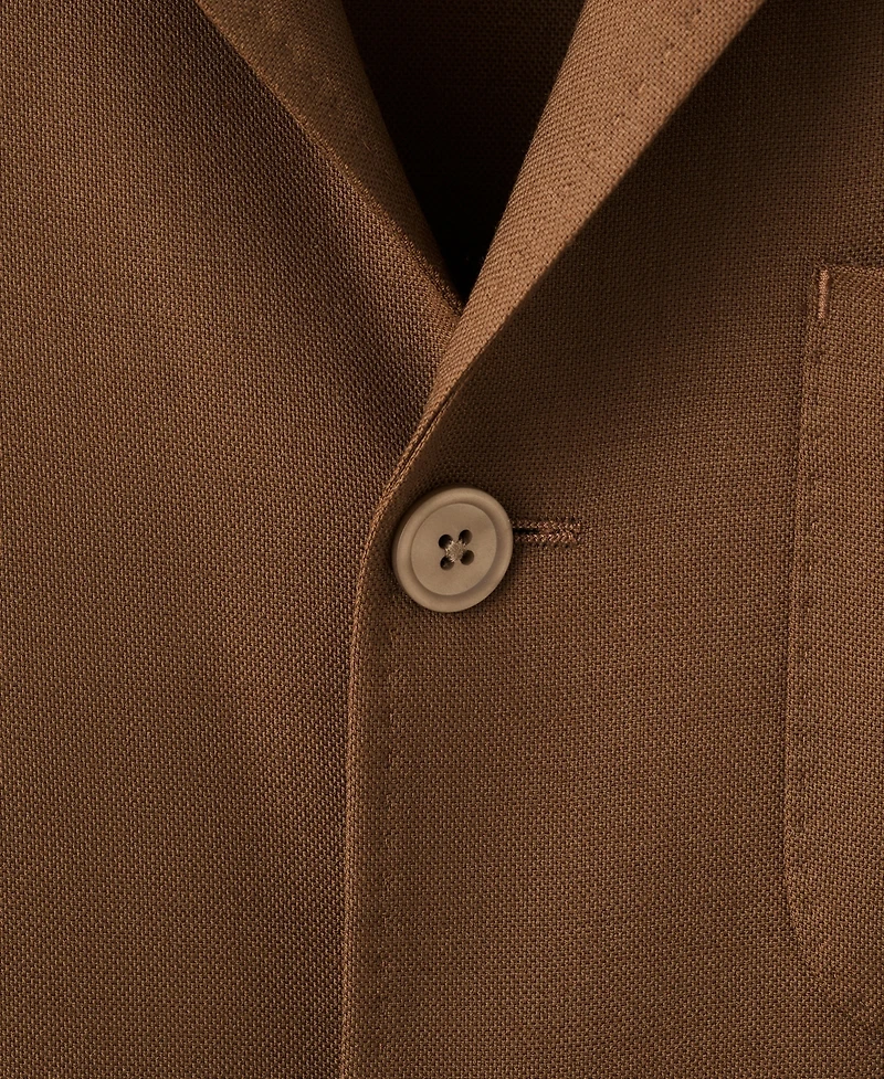 Mango Men's Italian Virgin Wool Flannel Suit Jacket