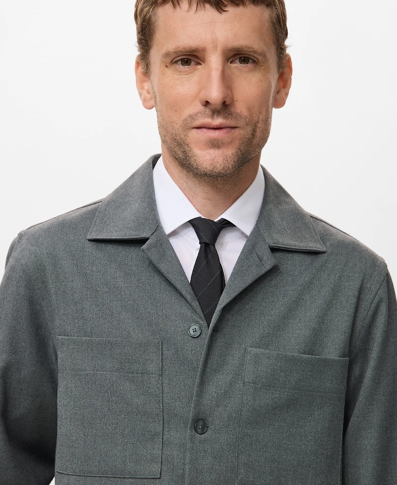 Mango Men's Pockets Fluid Overshirt