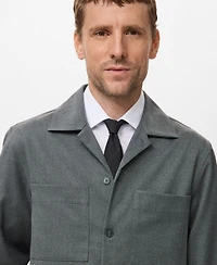 Mango Men's Pockets Fluid Overshirt