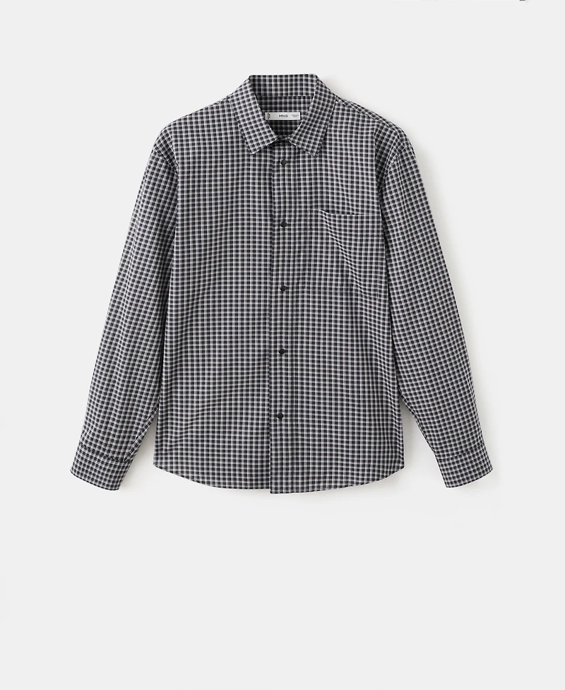Mango Men's Cotton Relaxed-Fit Check Shirt
