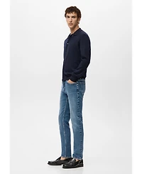 Mango Men's Jan Slim-Fit Faded Medium-Wash Jeans